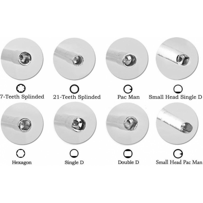 Keys for adjusting carburetors 8 pcs + brushes