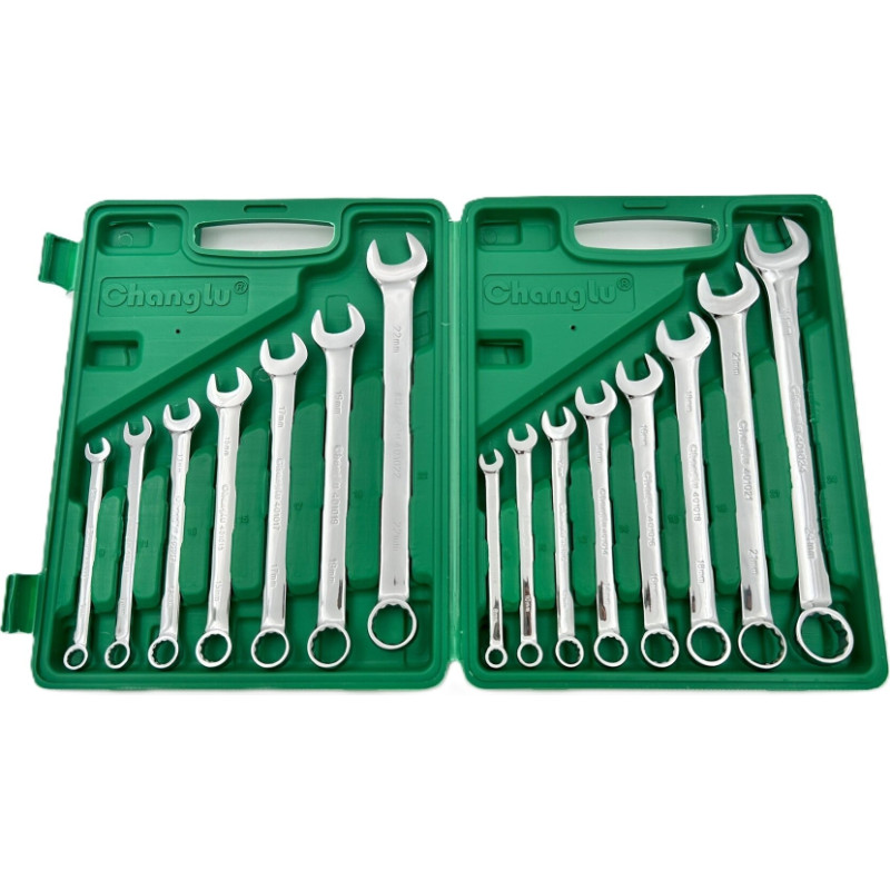 Changlu  Combination wrench set 15pcs (8-24mm)(BMC)