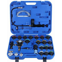 Radiatora spiediena mērītājs ar vakuuma attīrīšanas un uzpildes komplektu (27gab.)