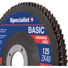 Specialist+ vēdekļveida slīpēšanas disks BASIC ZK40, 125 mm