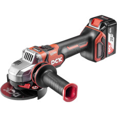DCK Bezvada bezsuku leņķa slīpmašīna 125mm, 20V, KDSM04-125FK, DCK (2 × 5.0Ah akumulators, lādētājs)