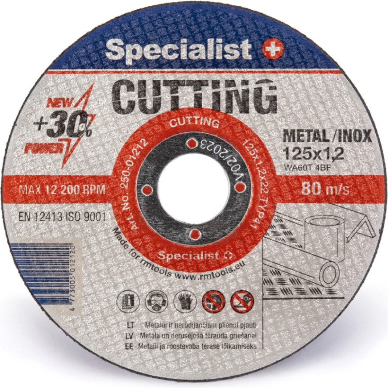 Specialist+ metāla griešanas disks CUTTING, 125 x 1.2 x 22 mm