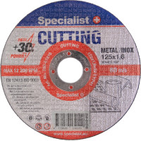 Specialist + metāla griešanas disks CUTTING, 125 x 1.6 x 22 mm
