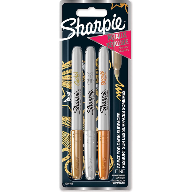 Sharpie Spīdīgu marķieru kompl. zelta / sudraba / bronzas
