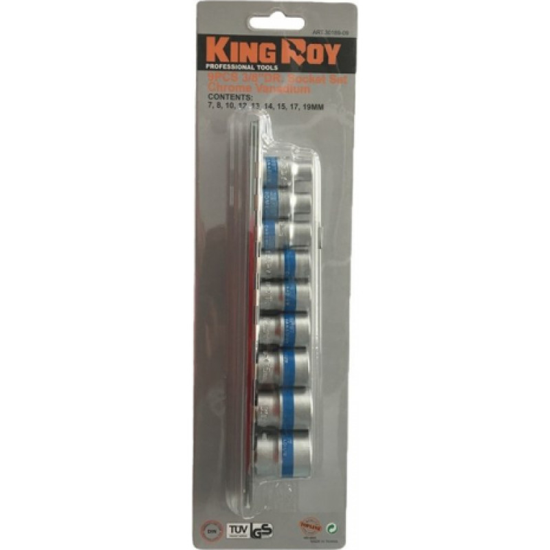 Kingroy 3/8" Dr. Socket komplekts 9gab