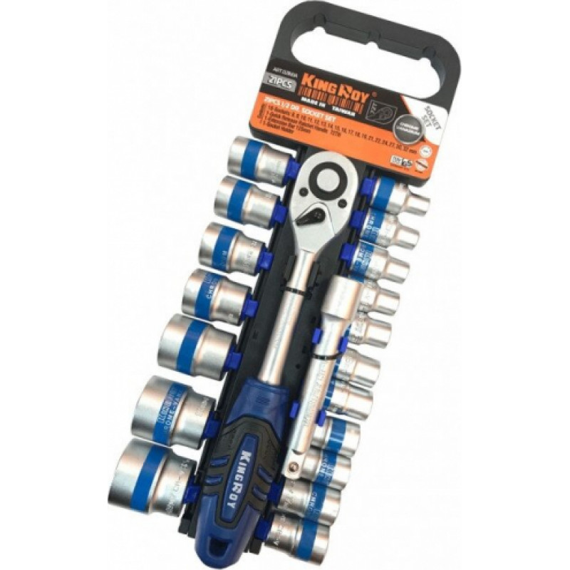 Kingroy 1/2" Dr. Socket set 21pcs.
