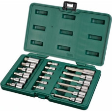 Sata 1/4" + 1/2" Dr. Bit socket set (HEX) 18pcs.