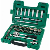 Sata 1/2" Dr. Socket komplekts 46gab. (8-32)+(3/8" -1") (SAE)