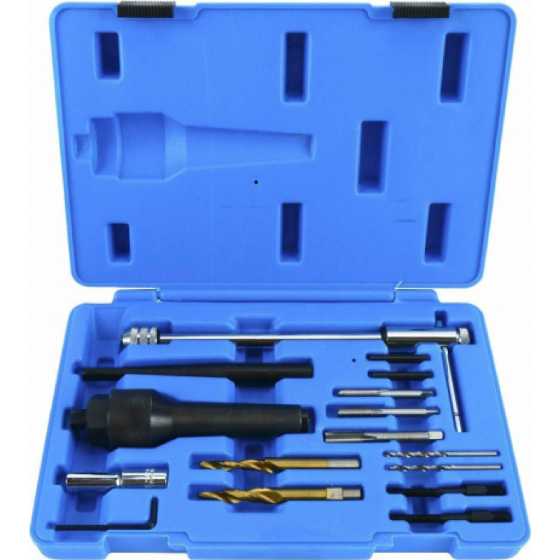Glow plug removal & drilling set 16pcs