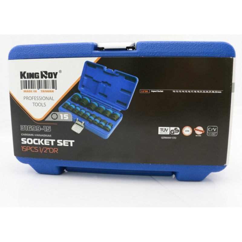 Kingroy 1/2" Dr. Impact ligzdu komplekts 15gab.