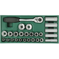 Sata Paplāte. Kontaktligzdu komplekts 1/2" Dr. 26gab.