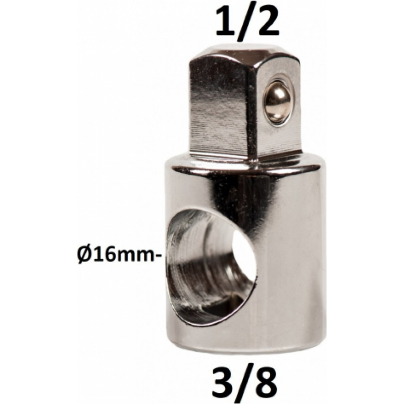 Changlu  Трехходовой адаптер Dr. 3/8" - 1/2"
