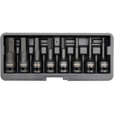 Yato 1/2" Dr. Deep bit socket impact set (HEX) 8pcs.