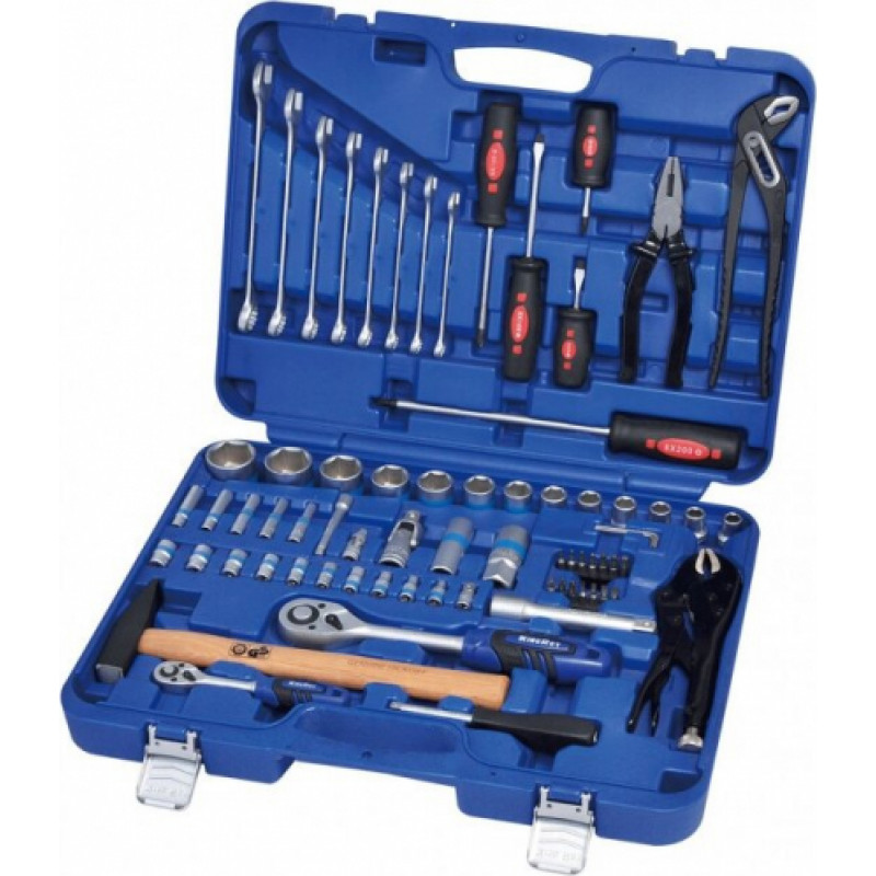 Kingroy 1/4" + 1/2" Dr. Socket tool set 72pcs.