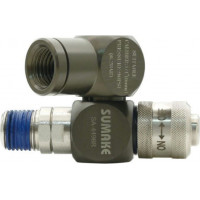Sumake Universāls savienotājs 1/4" (ārējā un iekšējā vītne), grozāms 360° ar regulatoru