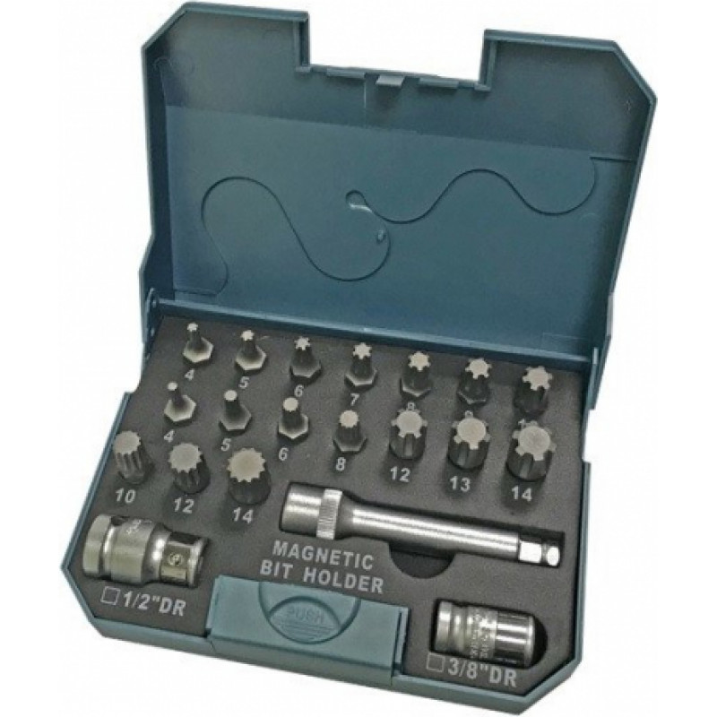 Ellient Tools Jaudas uzgaļu komplekts 20gab SPLINE, RIBE
