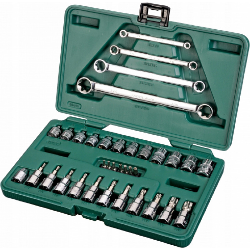 Sata Набор ключей 1/4" + 3/8" Dr. E-TORX, 35 шт.