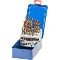 Vējurbju komplekts DIN338 25gab. (1–13 mm) (kobalts)
