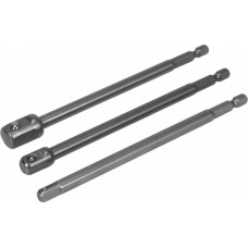 Yato 1/4" + 3/8" + 1/2" Набор длинных переходников для дрели Dr. Drill, 3 шт.