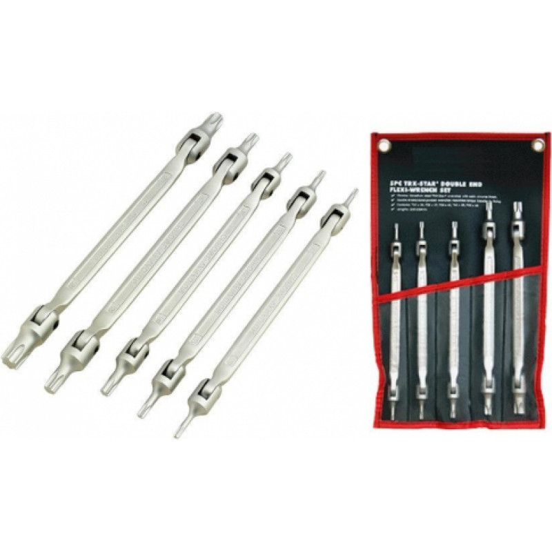 Ellient Tools Набор ключей TORX с двойной гибкой головкой, 5 шт.