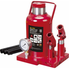 Tongrun Hydraulic welded bottle jack with gauge and double pump, 32t