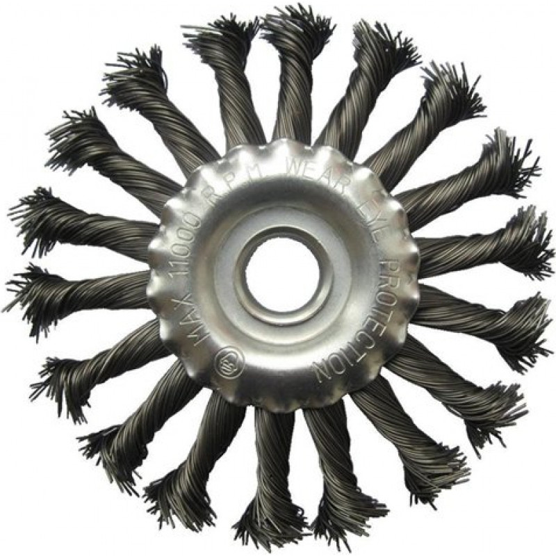 Twisted knot wheel brush  125 x 22.2mm
