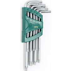 Sata Набор шестигранных Г-образных ключей TORX 9шт. (T10-T50) с отверстием
