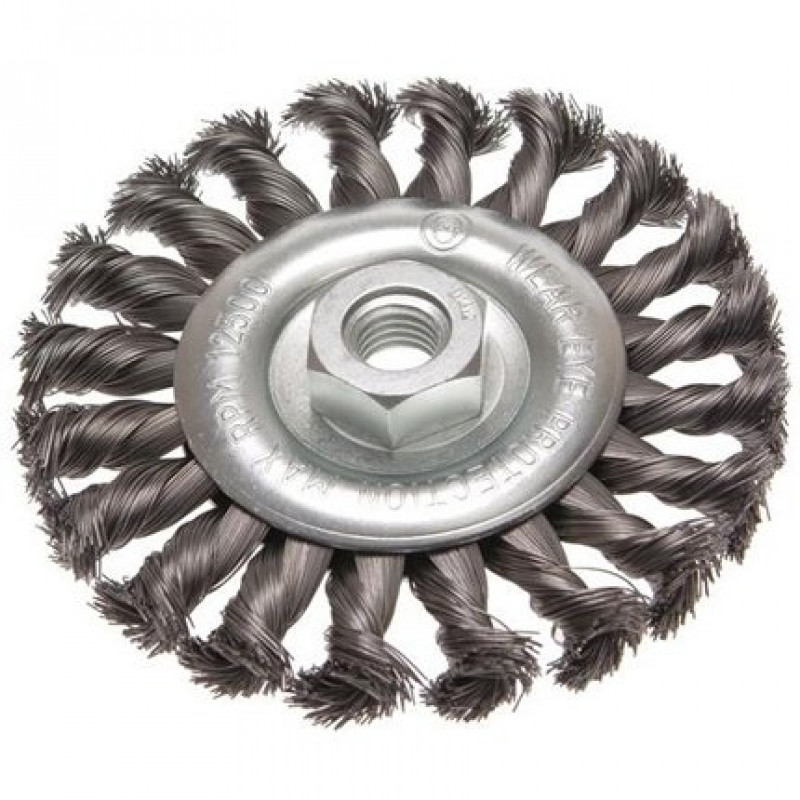 Twisted knot wheel brush / Ø 115mm