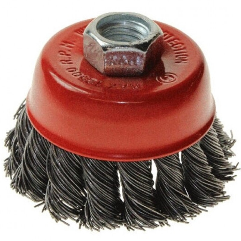 Twisted knot bowl cup wire brush / Ø 100mm