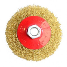 Crimped wire bevel wheel brush / Ø 115mm