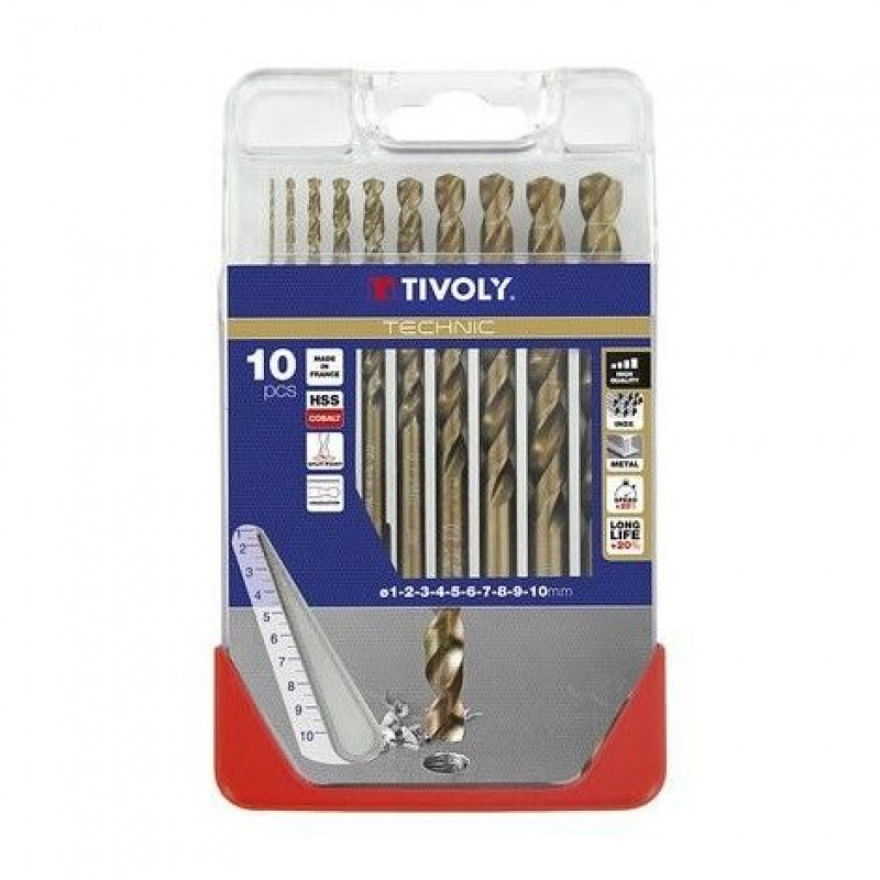 TIVOLY  urbju komplekts  metālam  COBALT HSCOB 5% CLIPSTER  PRO 10gab Ø1-10mm  11468570001