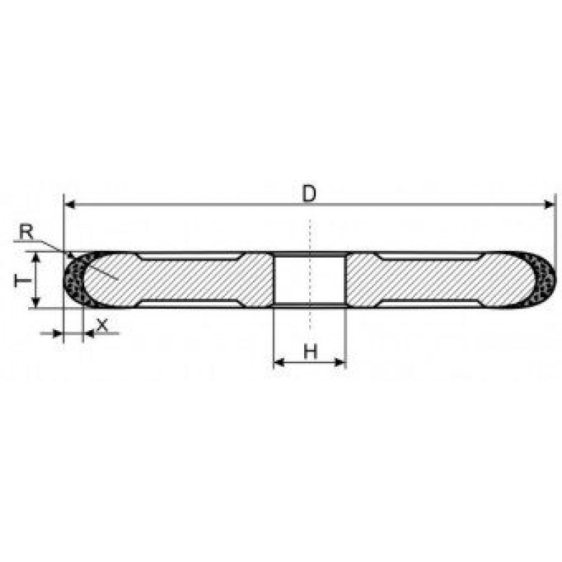 Elbora slīpripa 1FF1 CBN1 80/63 BN220 125X6X10X7X32