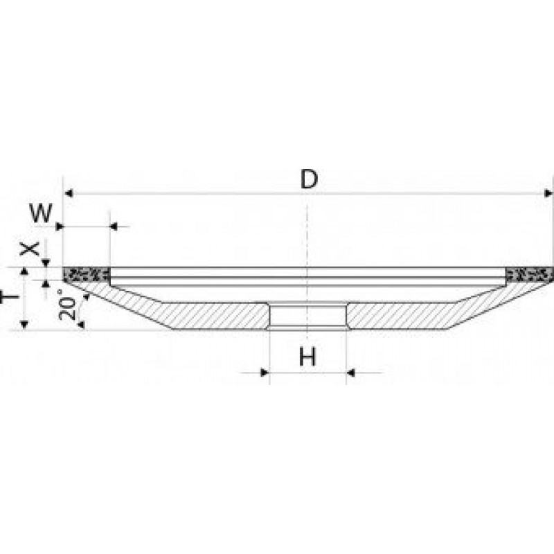Dimanta slīpripa 12A2-20 175X20X2X6X32 AC6 125/100